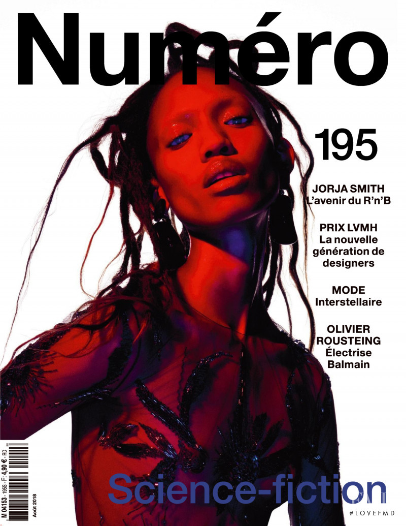 Adesuwa Aighewi featured on the Numéro France cover from August 2018