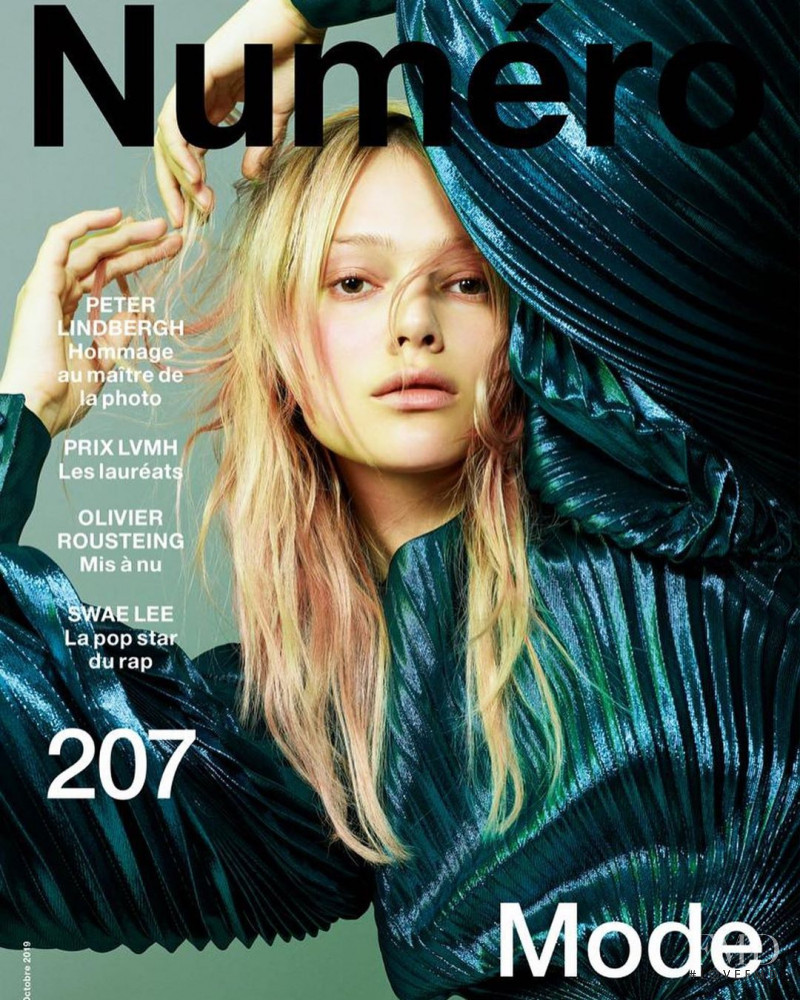 Simona Kust featured on the Numéro France cover from October 2019