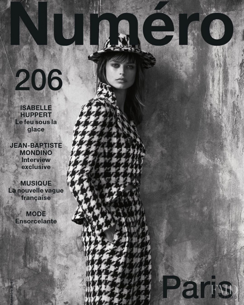 Birgit Kos featured on the Numéro France cover from September 2019