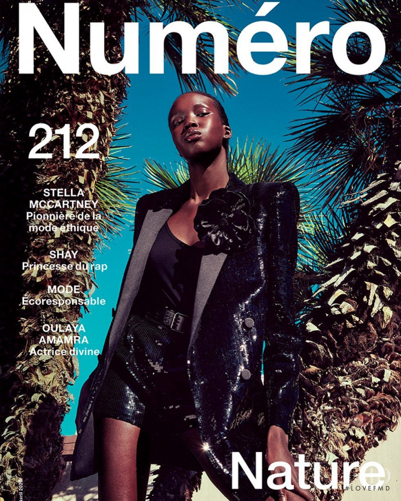 Ajok Madel featured on the Numéro France cover from April 2020