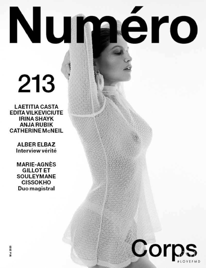 Laetitia Casta featured on the Numéro France cover from May 2020