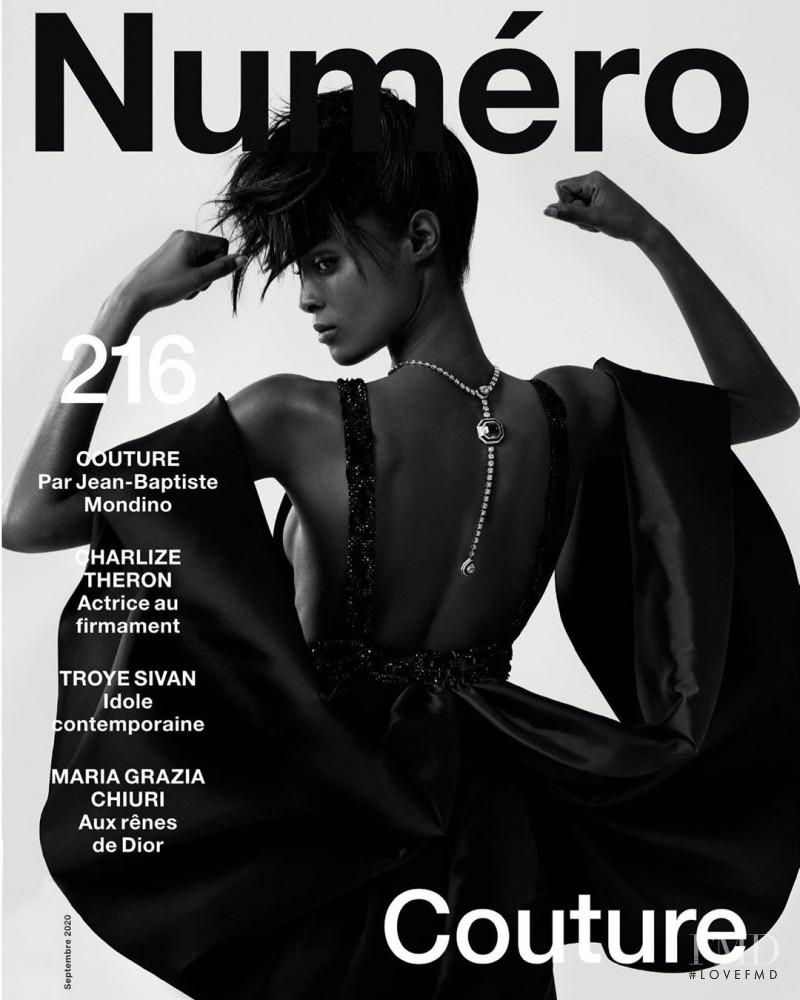 Malika Louback featured on the Numéro France cover from September 2020