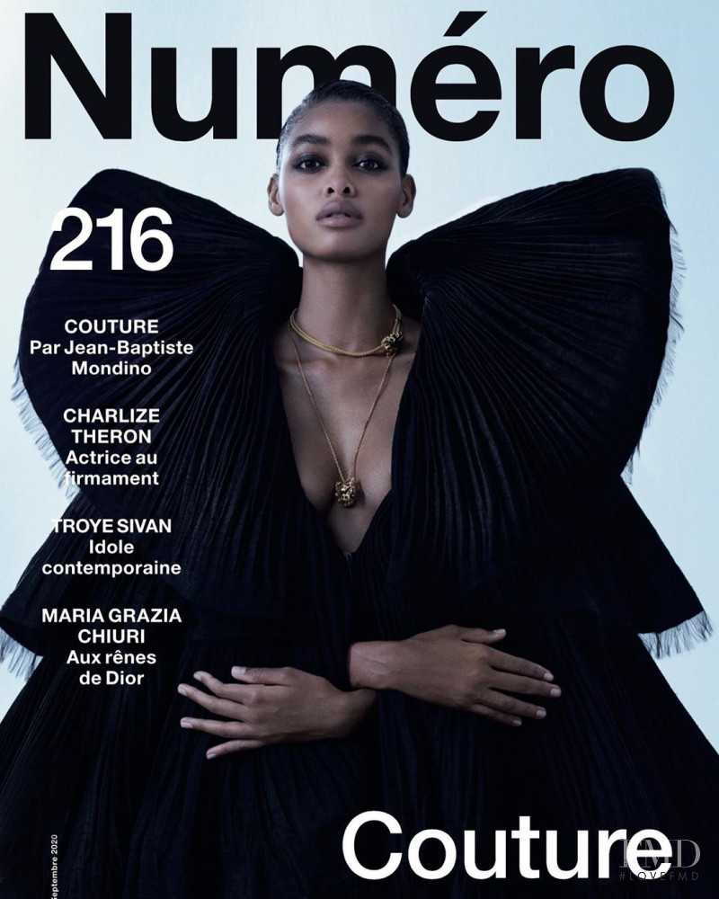 Blesnya Minher featured on the Numéro France cover from September 2020