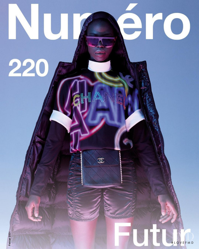 Dija Kallon featured on the Numéro France cover from February 2021