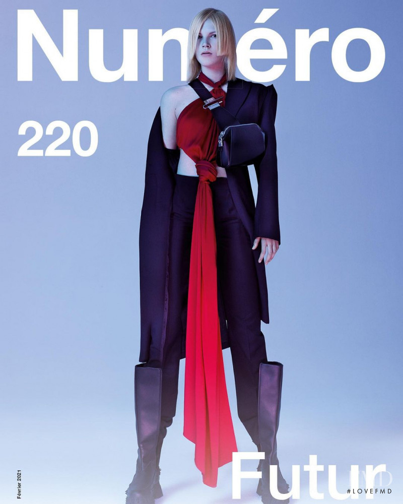 Lydia Kloos featured on the Numéro France cover from February 2021