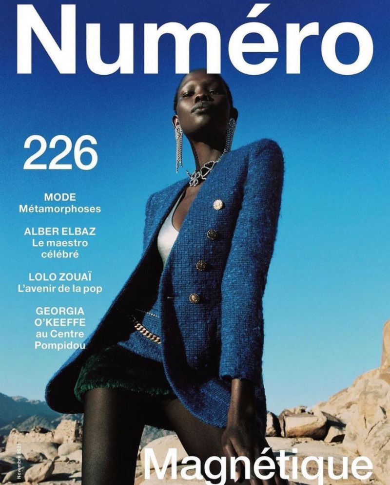 Shanelle Nyasiase featured on the Numéro France cover from November 2021