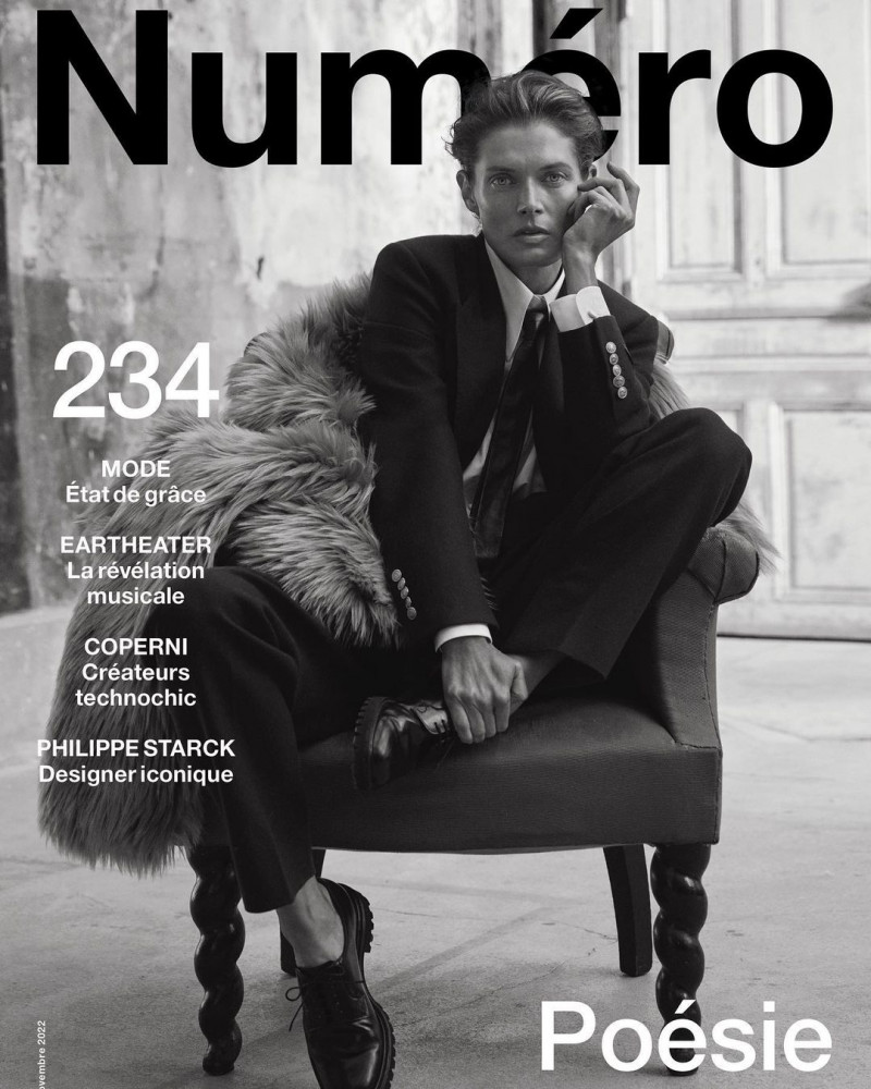 Malgosia Bela featured on the Numéro France cover from November 2022