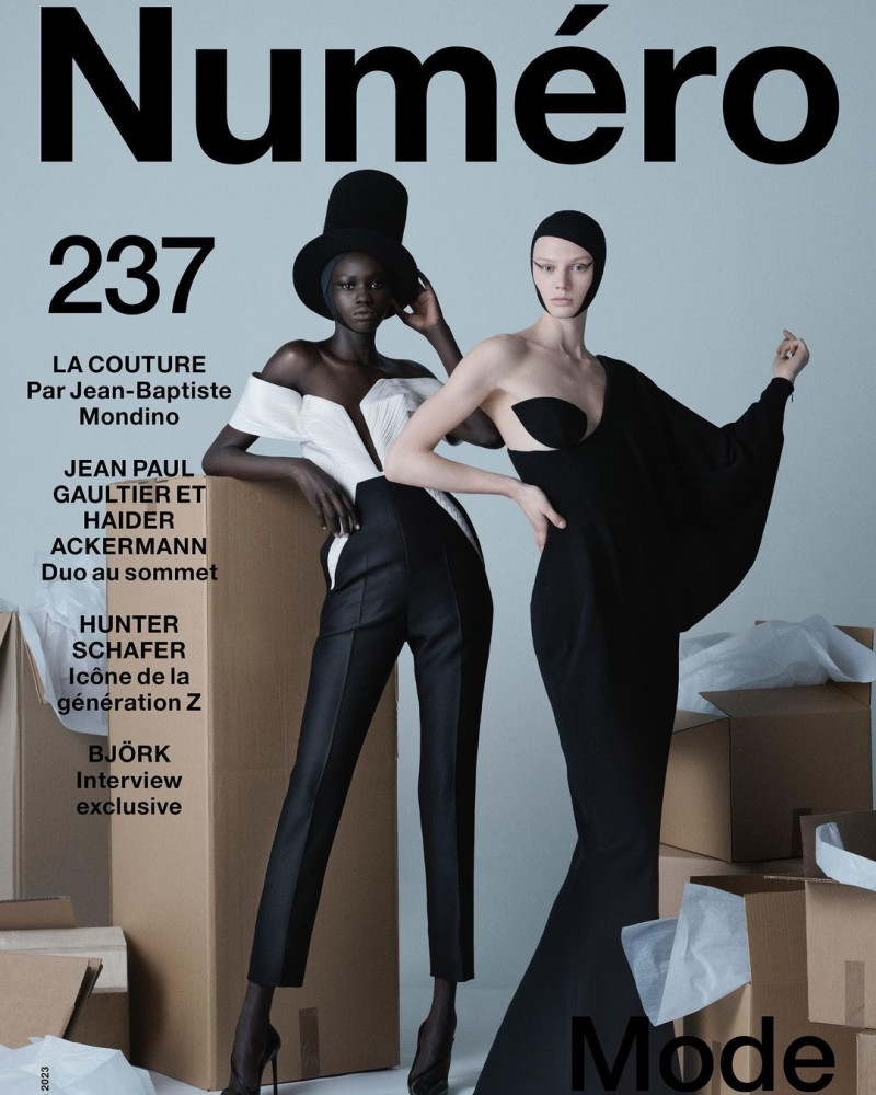 Vilma Sjöberg, Rejoice Chuol featured on the Numéro France cover from March 2023