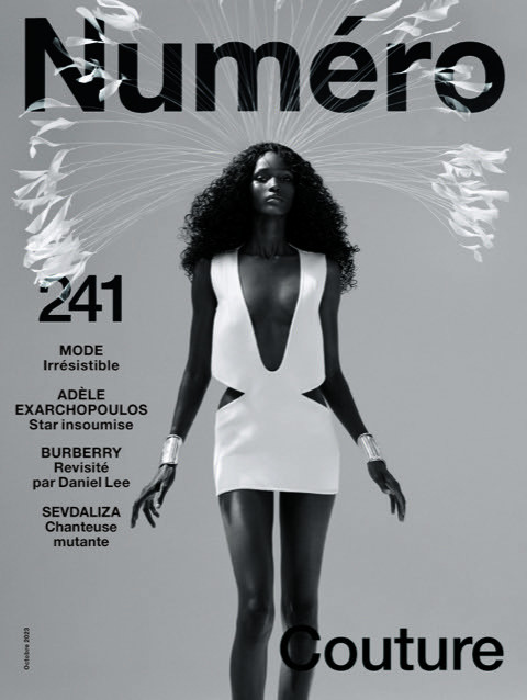 Jimai Hoth Gor featured on the Numéro France cover from October 2023