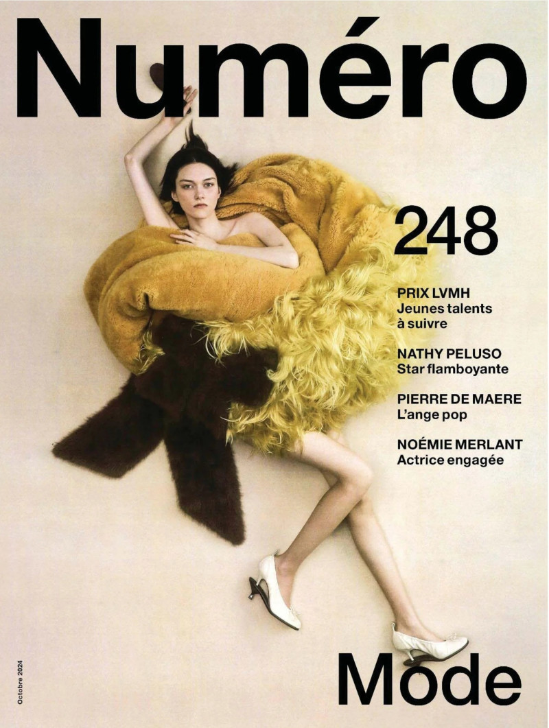 Sofia Steinberg featured on the Numéro France cover from October 2024