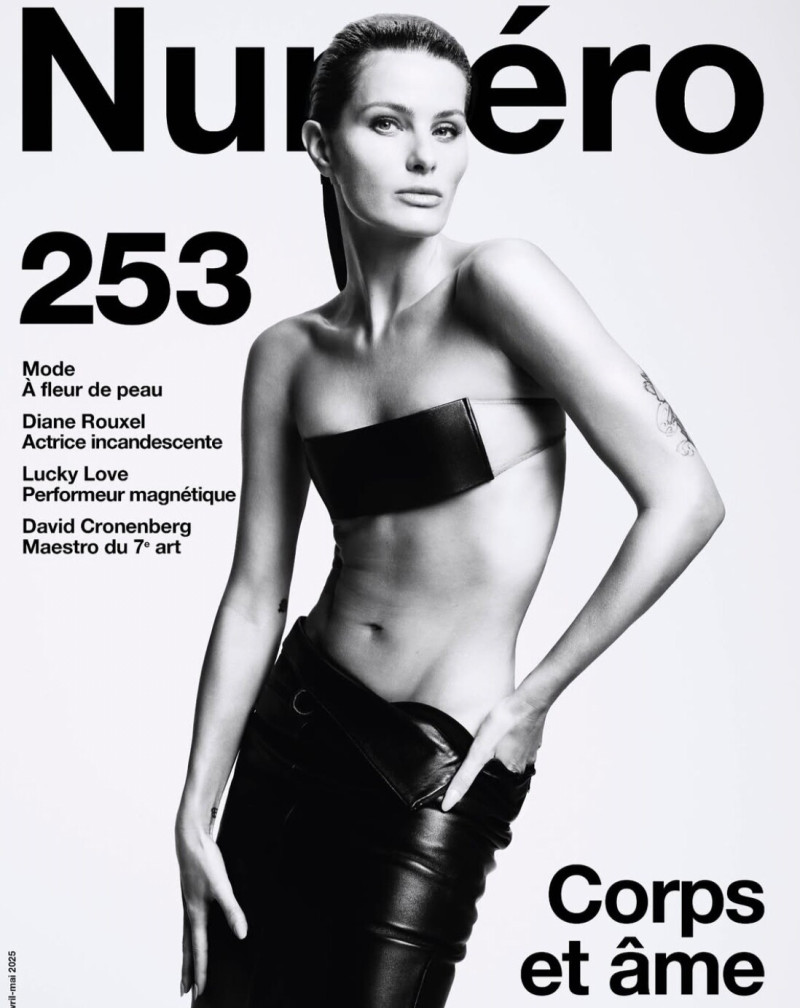 Isabeli Fontana featured on the Numéro France cover from April 2025