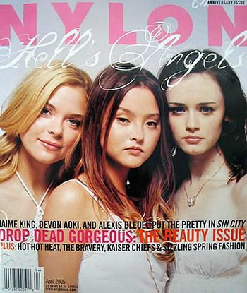 James Jaime King featured on the Nylon cover from April 2005