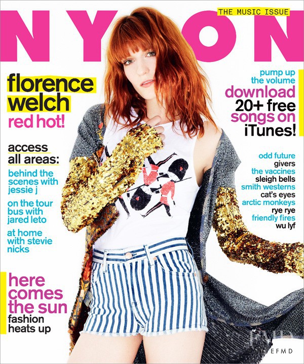 Florence Welch featured on the Nylon cover from June 2011