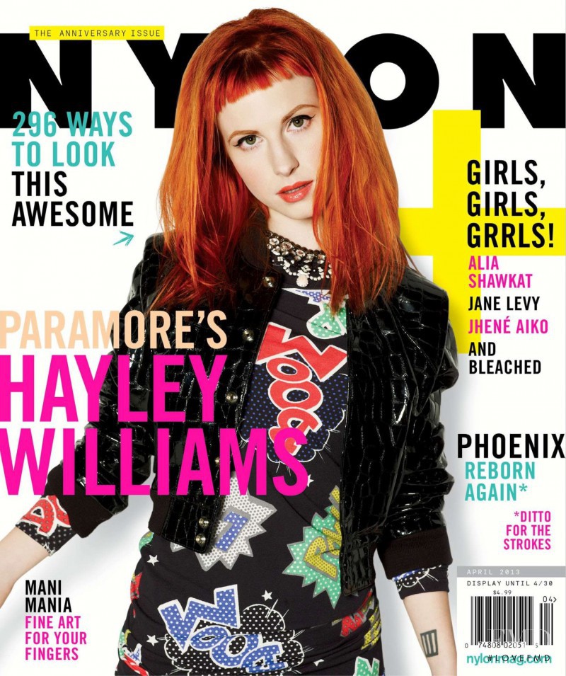 Hayley Williams featured on the Nylon cover from April 2013