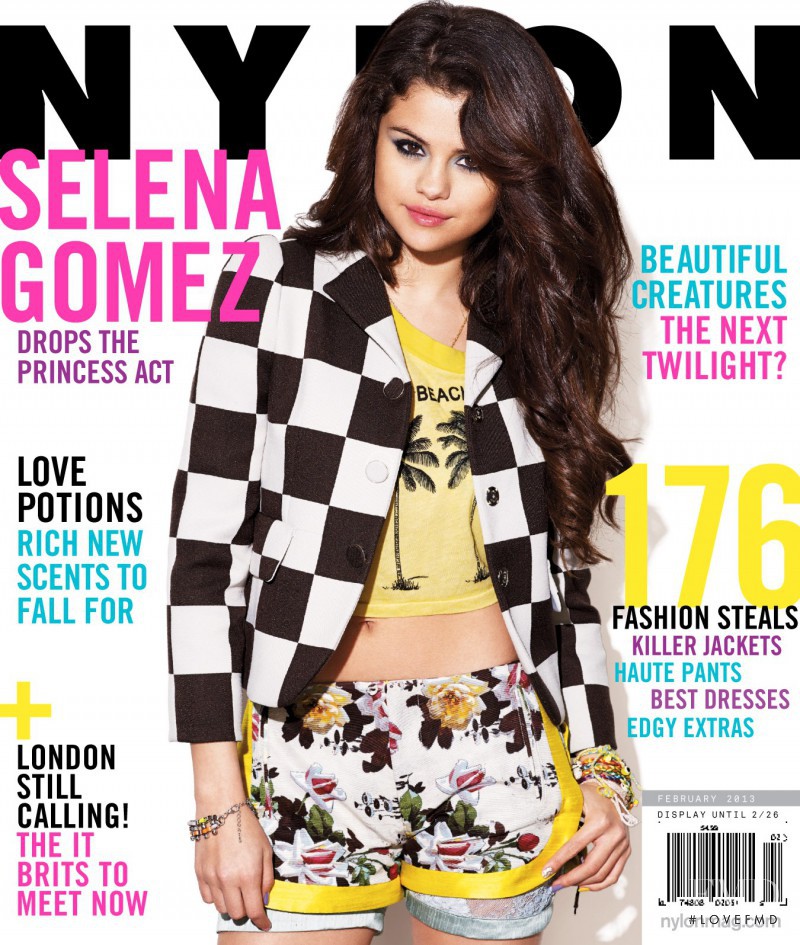 Selena Gomez featured on the Nylon cover from February 2013