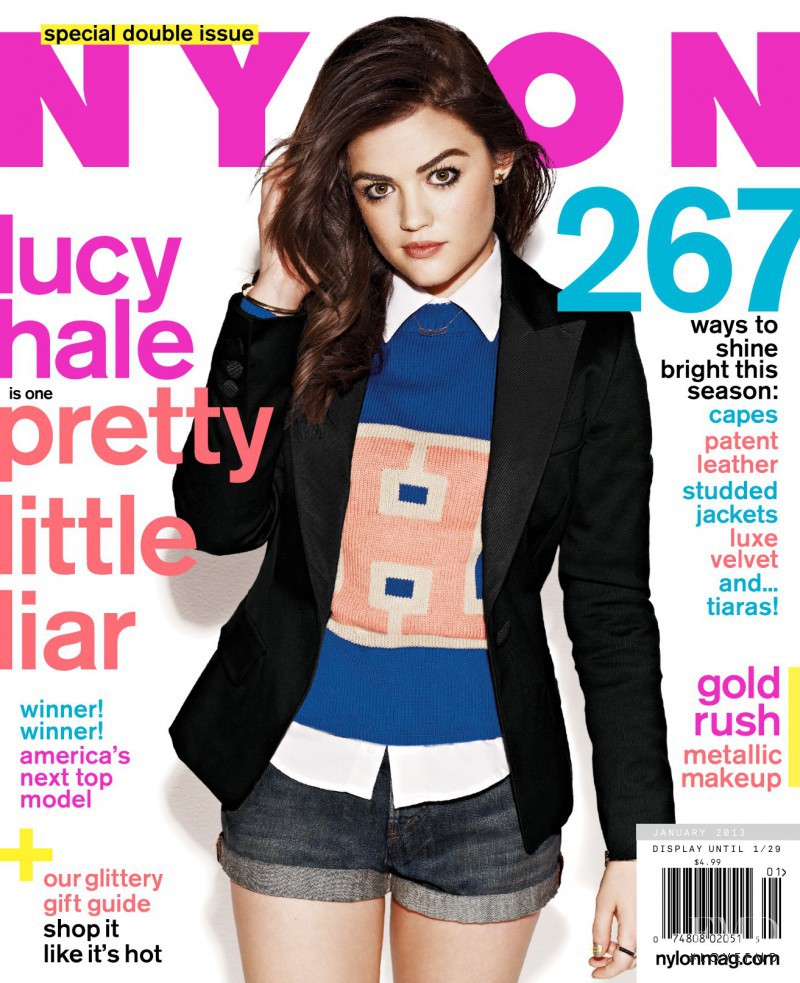 Lucy Hale featured on the Nylon cover from January 2013