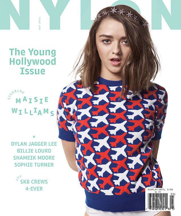 Maisie Williams featured on the Nylon cover from May 2016