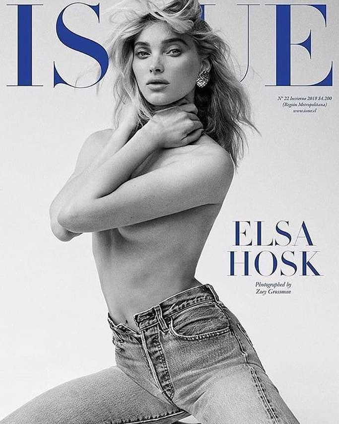 Elsa Hosk featured on the Issue screen from September 2018