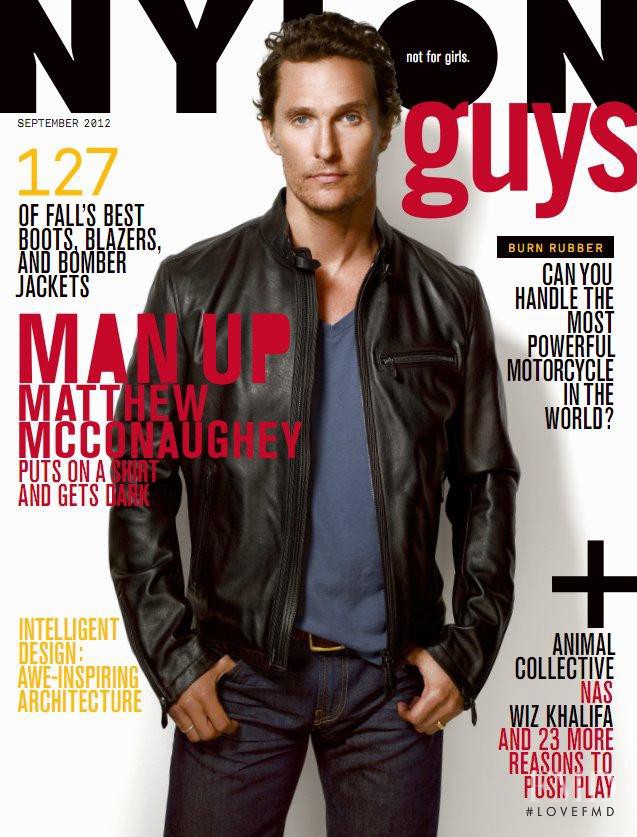 Matthew McConaughey featured on the Nylon Guys Magazine cover from September 2012