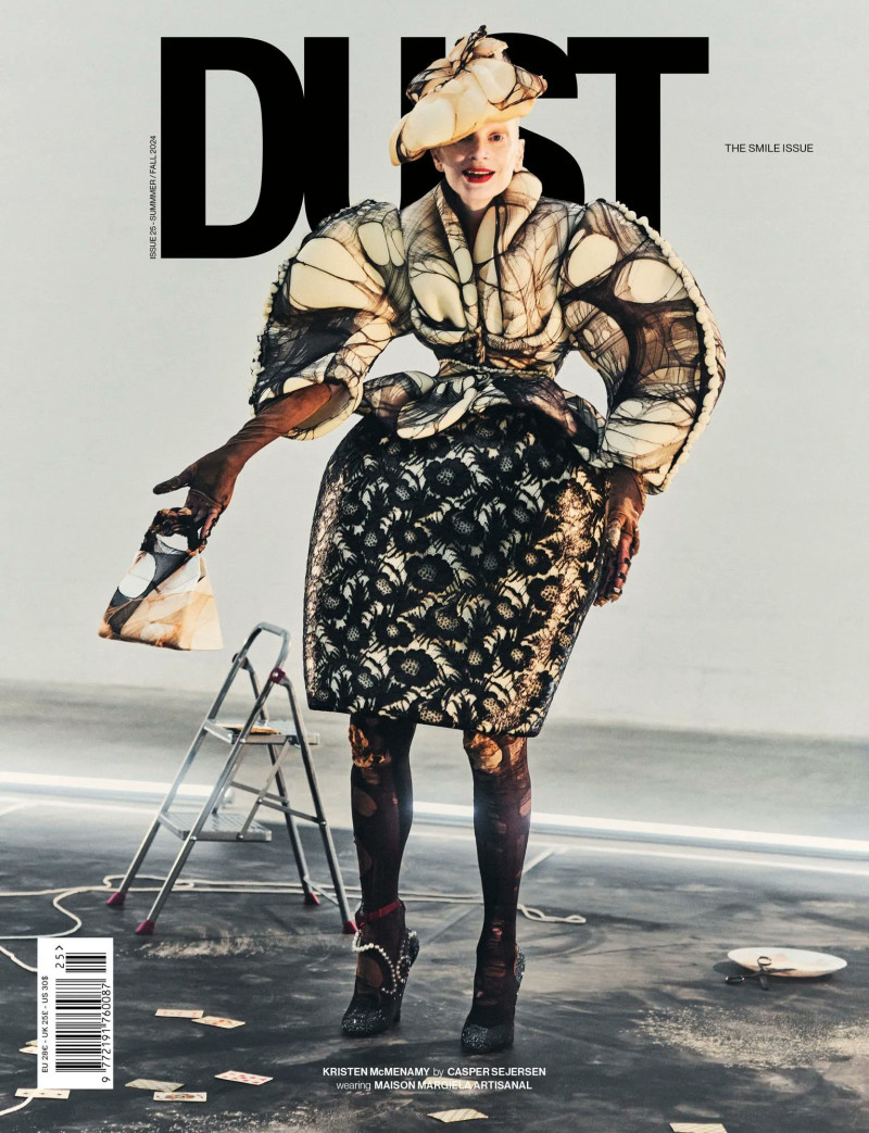 Kristen McMenamy featured on the Dust cover from July 2024