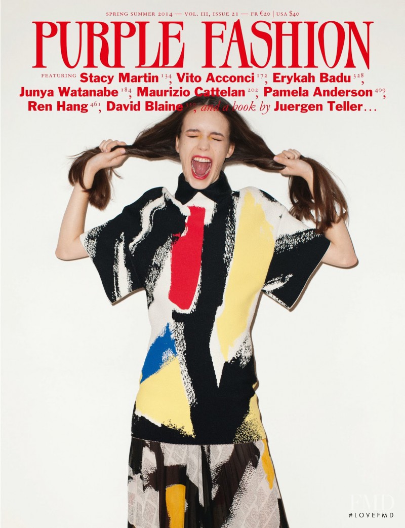 Stacy Martin featured on the Purple Fashion cover from March 2014