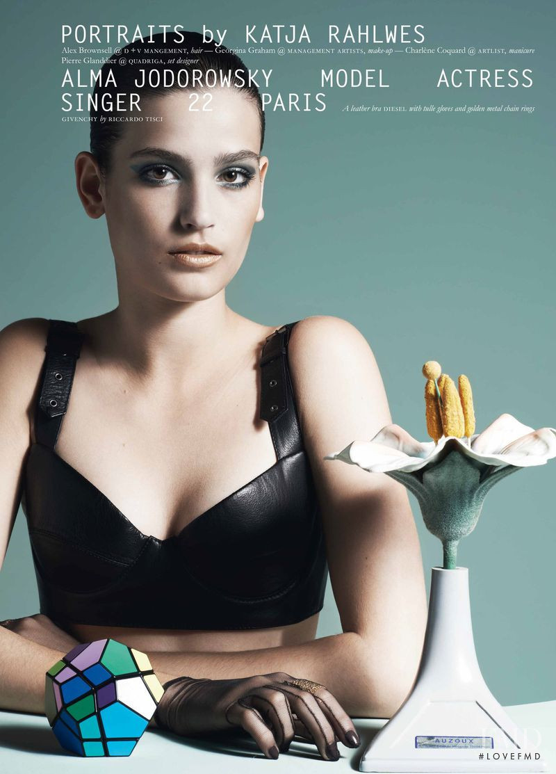 Alma Jodorowsky featured on the Purple Fashion cover from September 2014
