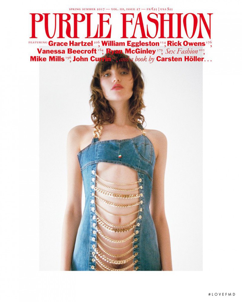 Grace Hartzel featured on the Purple Fashion cover from February 2017