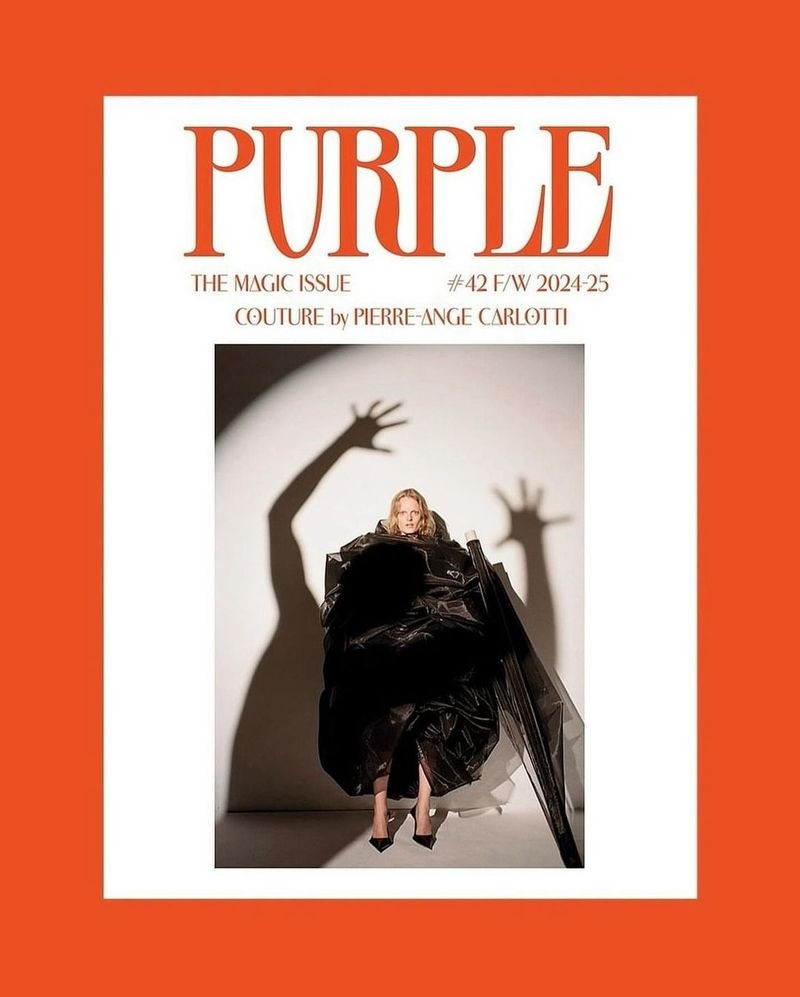 Hanne Gaby Odiele featured on the Purple Fashion cover from September 2024