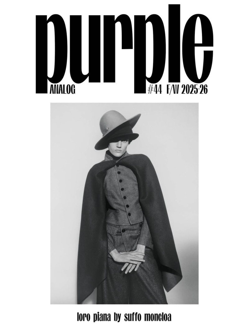 Bodine van Galen featured on the Purple Fashion cover from September 2025