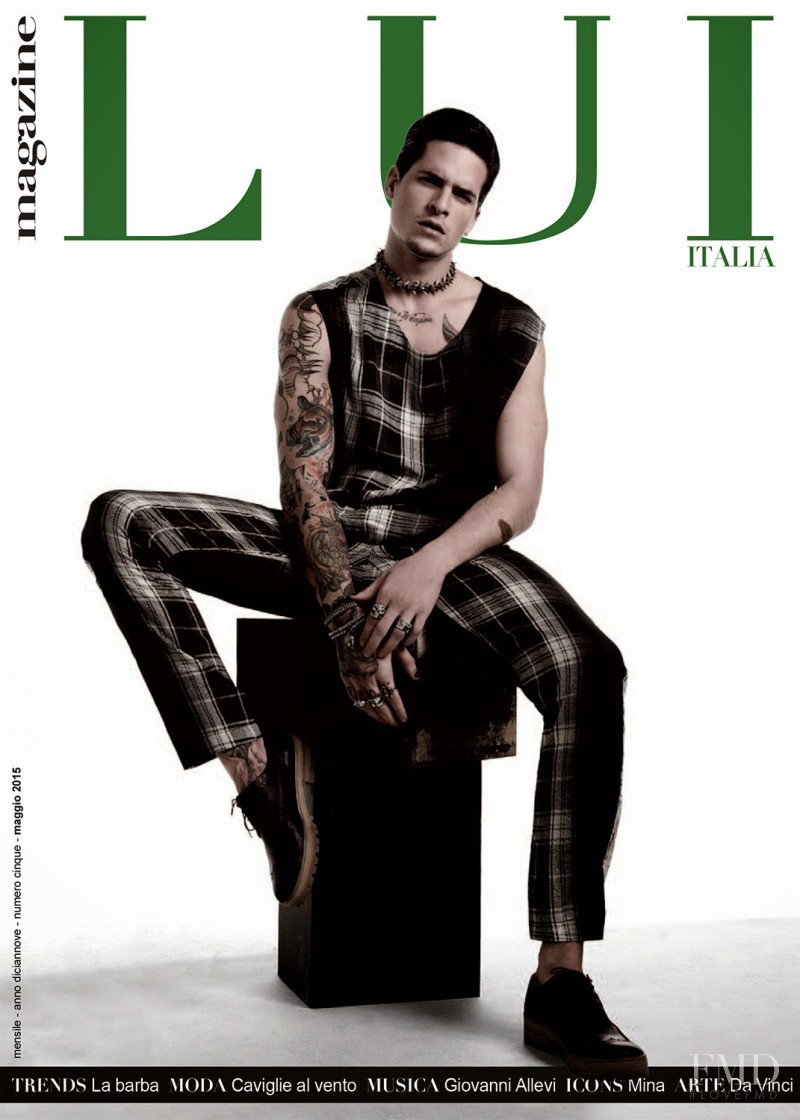 Diego Fragoso featured on the Lui Italy cover from May 2015