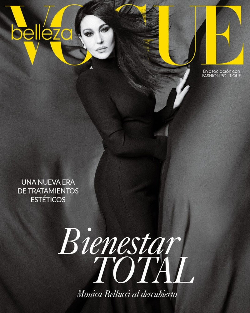 Monica Bellucci featured on the Vogue Belleza Mexico cover from March 2024