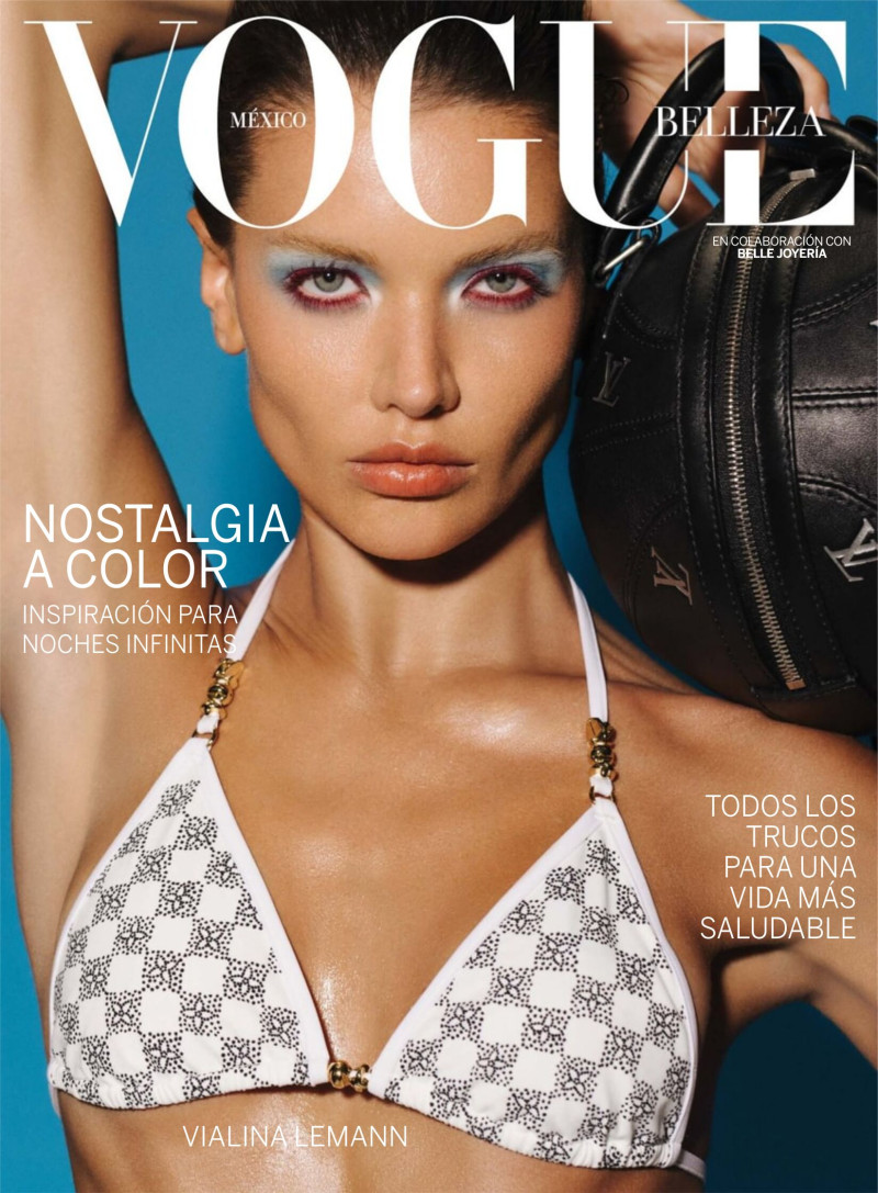 Vialina Lemann featured on the Vogue Belleza Mexico cover from June 2025