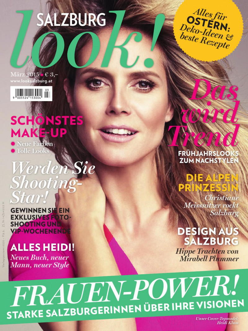 Heidi Klum featured on the Look! Salzburg cover from March 2015