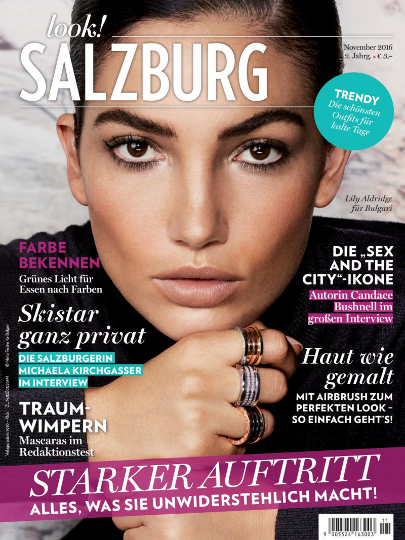 Lily Aldridge featured on the Look! Salzburg cover from November 2016
