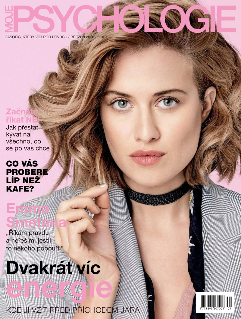Emma Smetana featured on the Moje Psychologie cover from March 2016