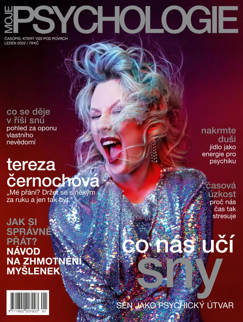 Tereza Cernochova featured on the Moje Psychologie cover from January 2022