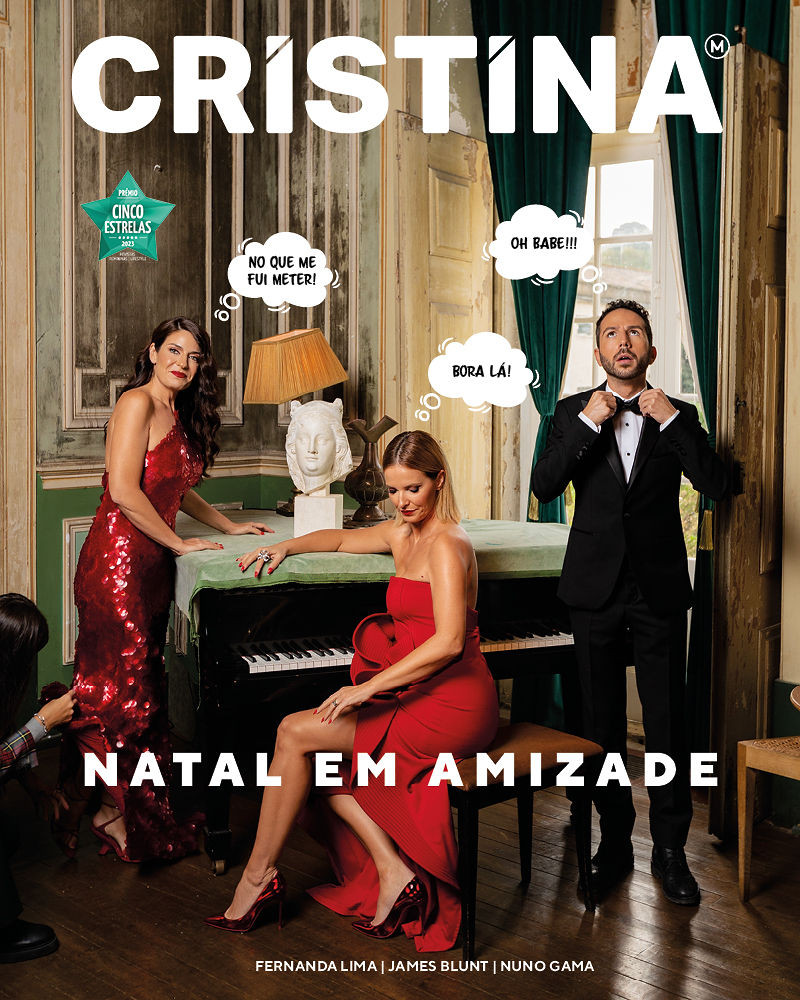James Blunt, Nuno Gama featured on the Cristina cover from December 2023