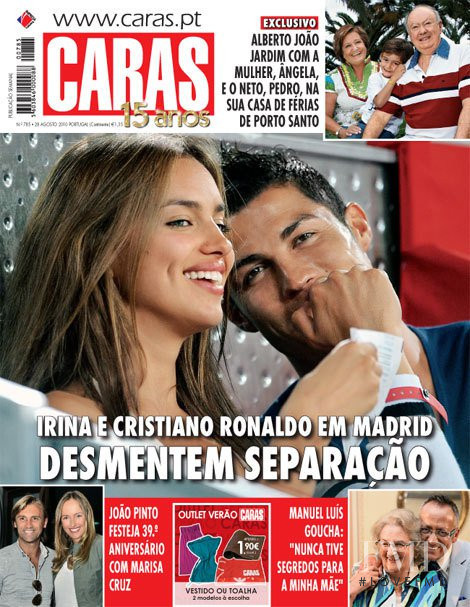 Irina Shayk featured on the Caras Portugal cover from August 2010