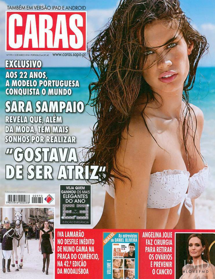 Sara Sampaio featured on the Caras Portugal cover from March 2014