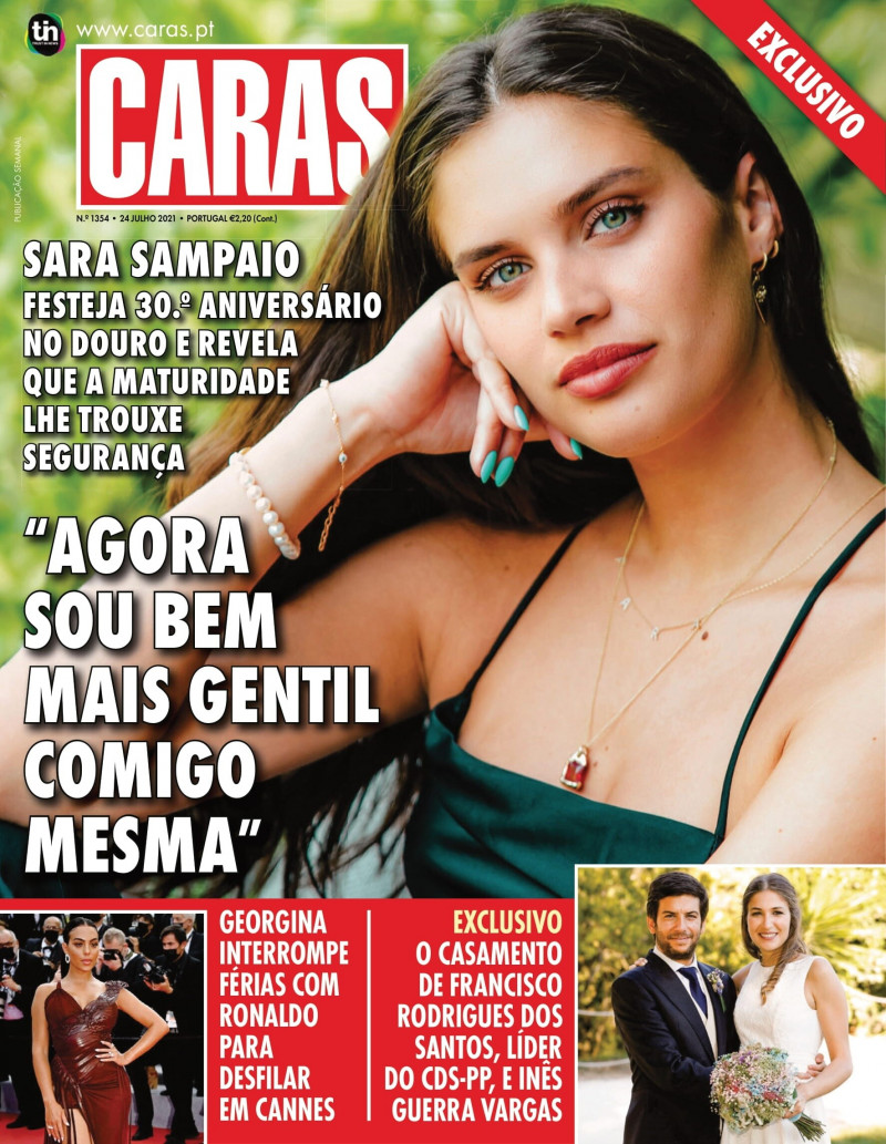 Sara Sampaio featured on the Caras Portugal cover from June 2021