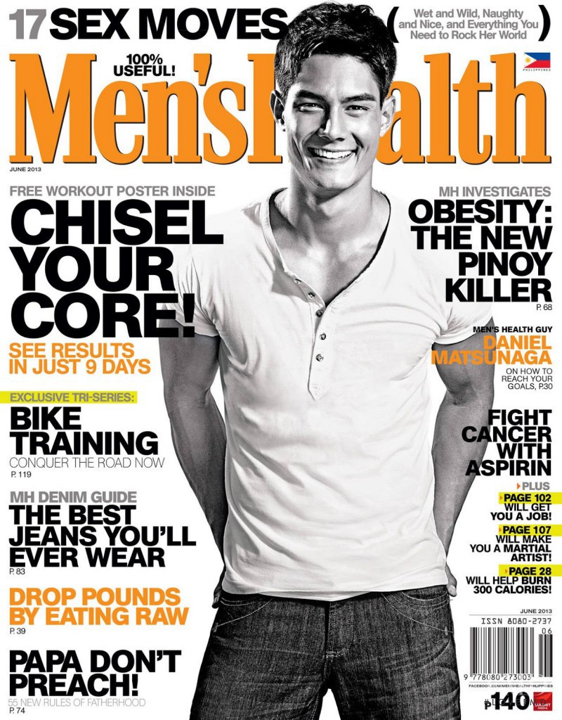 Daniel Matsunaga featured on the Men\'s Health Philippines cover from June 2013