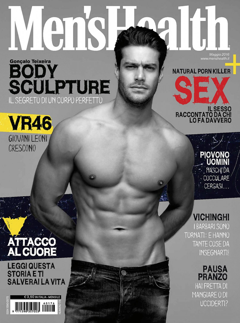 Gonçalo Teixeira featured on the Men\'s Health Italy cover from May 2016