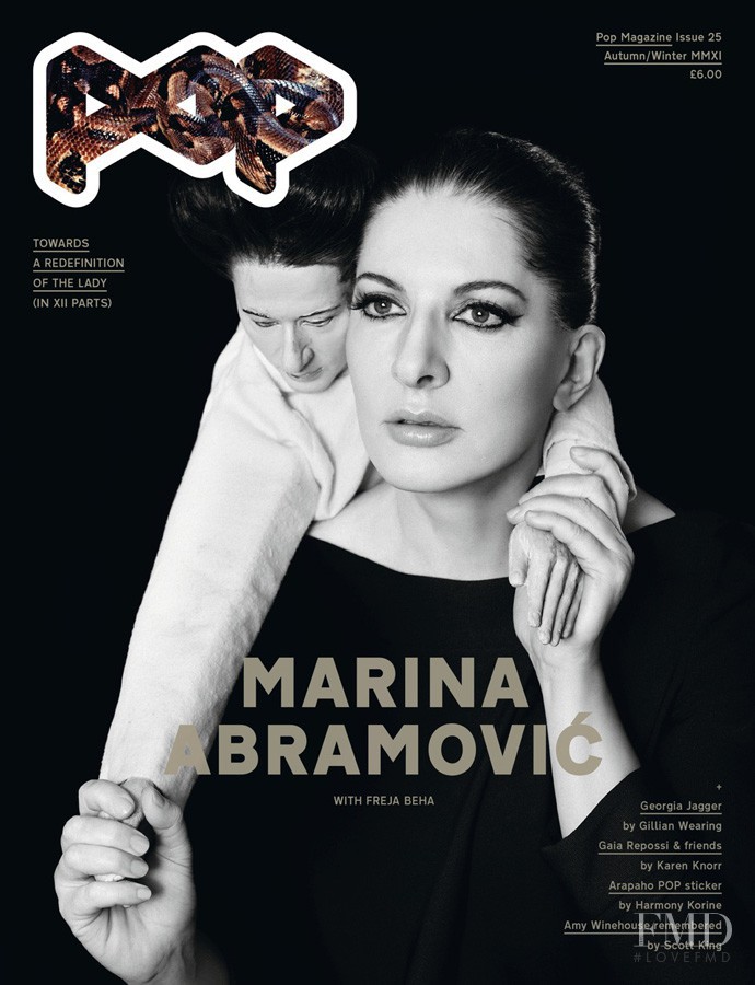 Marina Abramovic featured on the Pop cover from September 2011