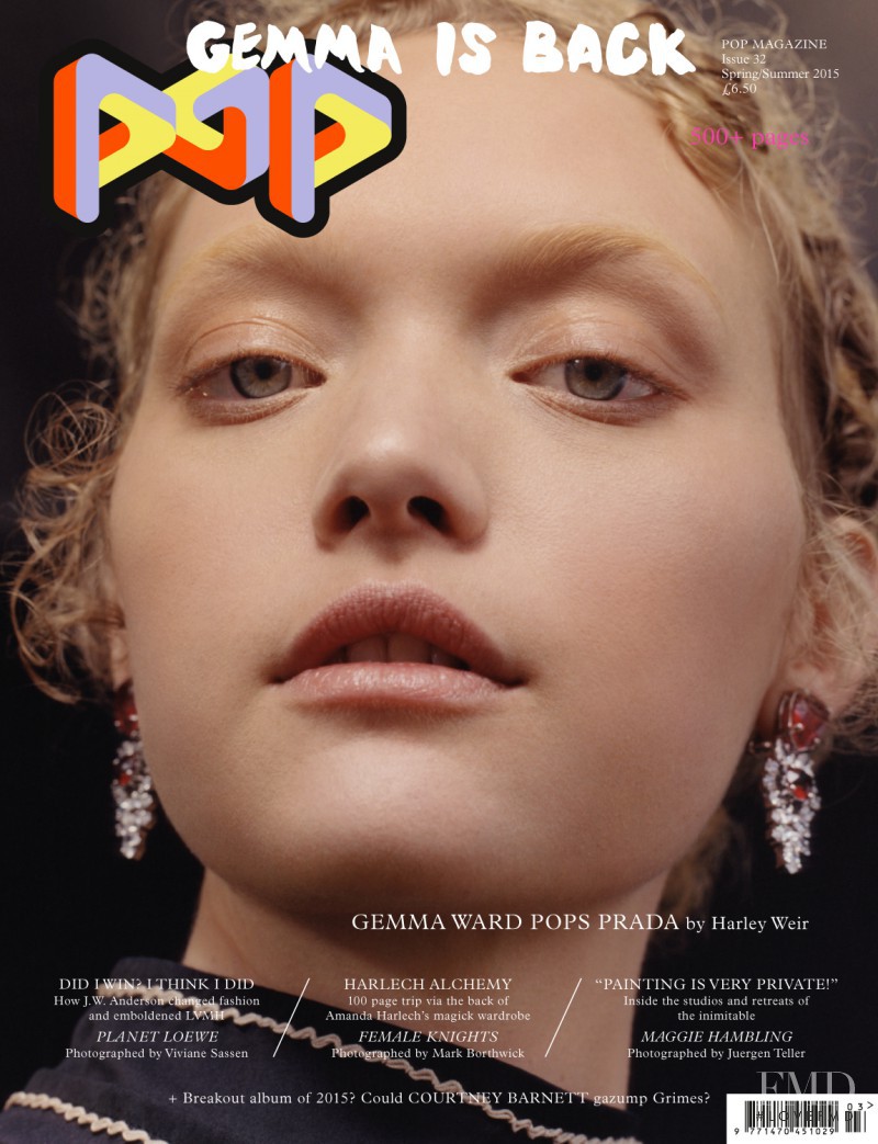 Gemma Ward featured on the Pop cover from March 2015