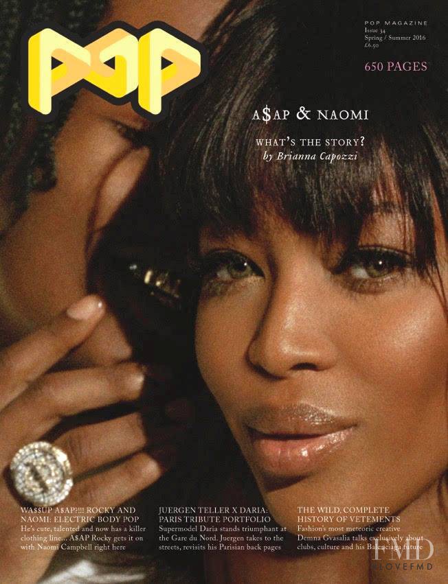 Naomi Campbell featured on the Pop cover from February 2016