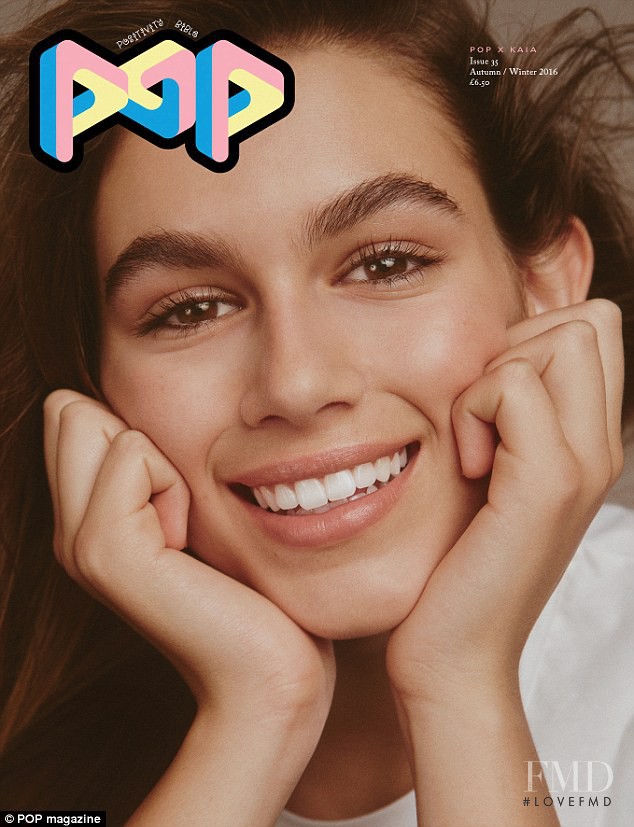 Kaia Gerber featured on the Pop cover from September 2016