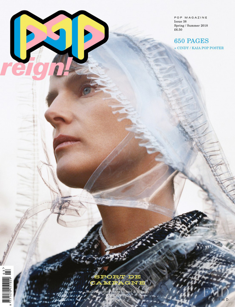 Stella Tennant featured on the Pop cover from February 2018
