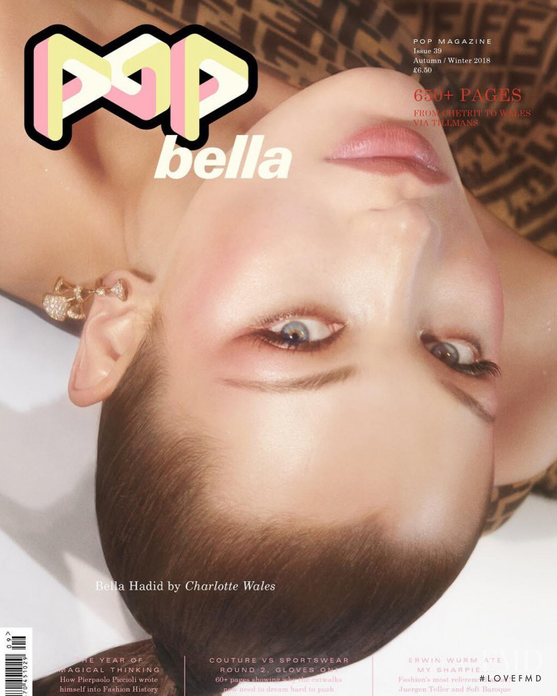 Bella Hadid featured on the Pop cover from September 2018