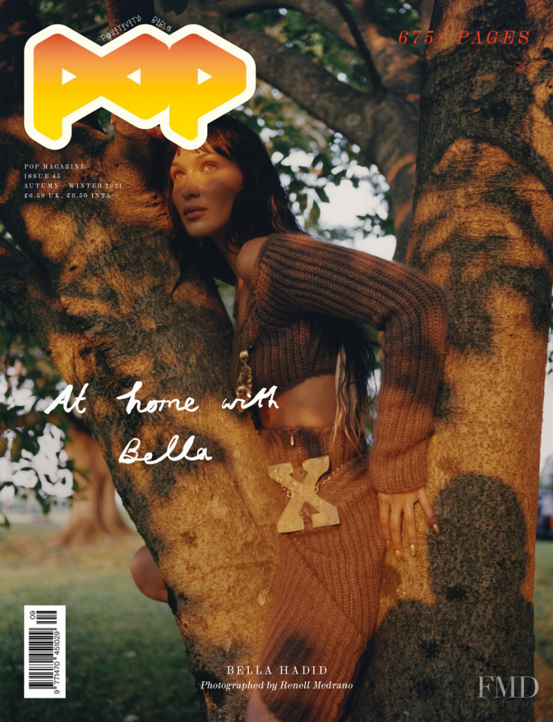 Bella Hadid featured on the Pop cover from November 2021