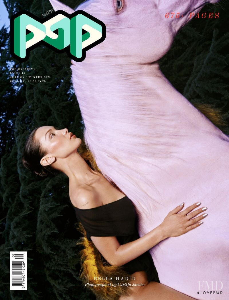 Bella Hadid featured on the Pop cover from September 2021